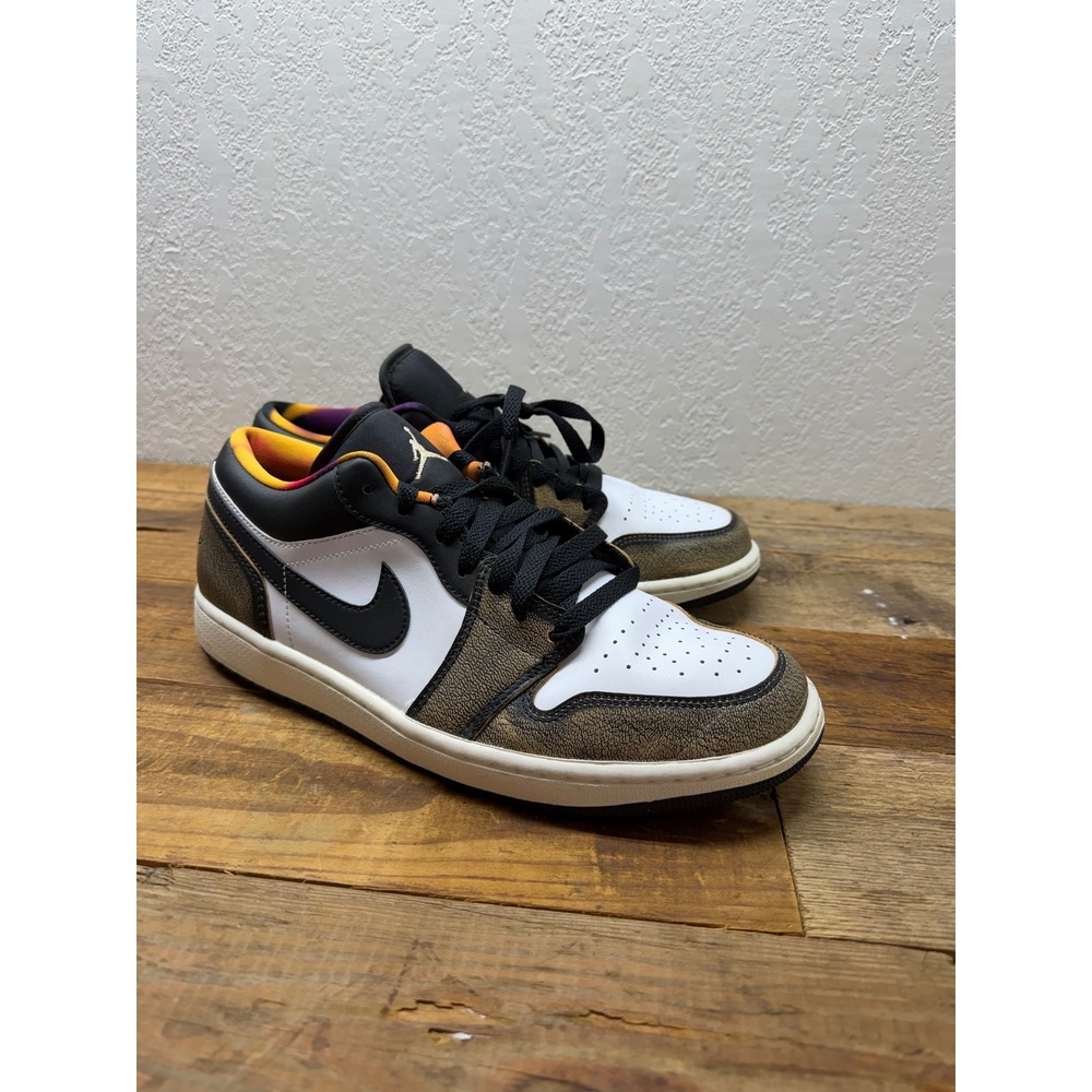 Air Jordan 1 Low SE Wear-Away Black Onyx White DQ8422-001 Mens 10 - Picture 2 of 8